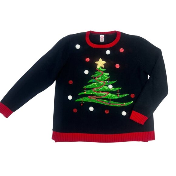 Holiday Time Women's Ugly Christmas Tree Sweater Size XXL - Picture 1 of 10